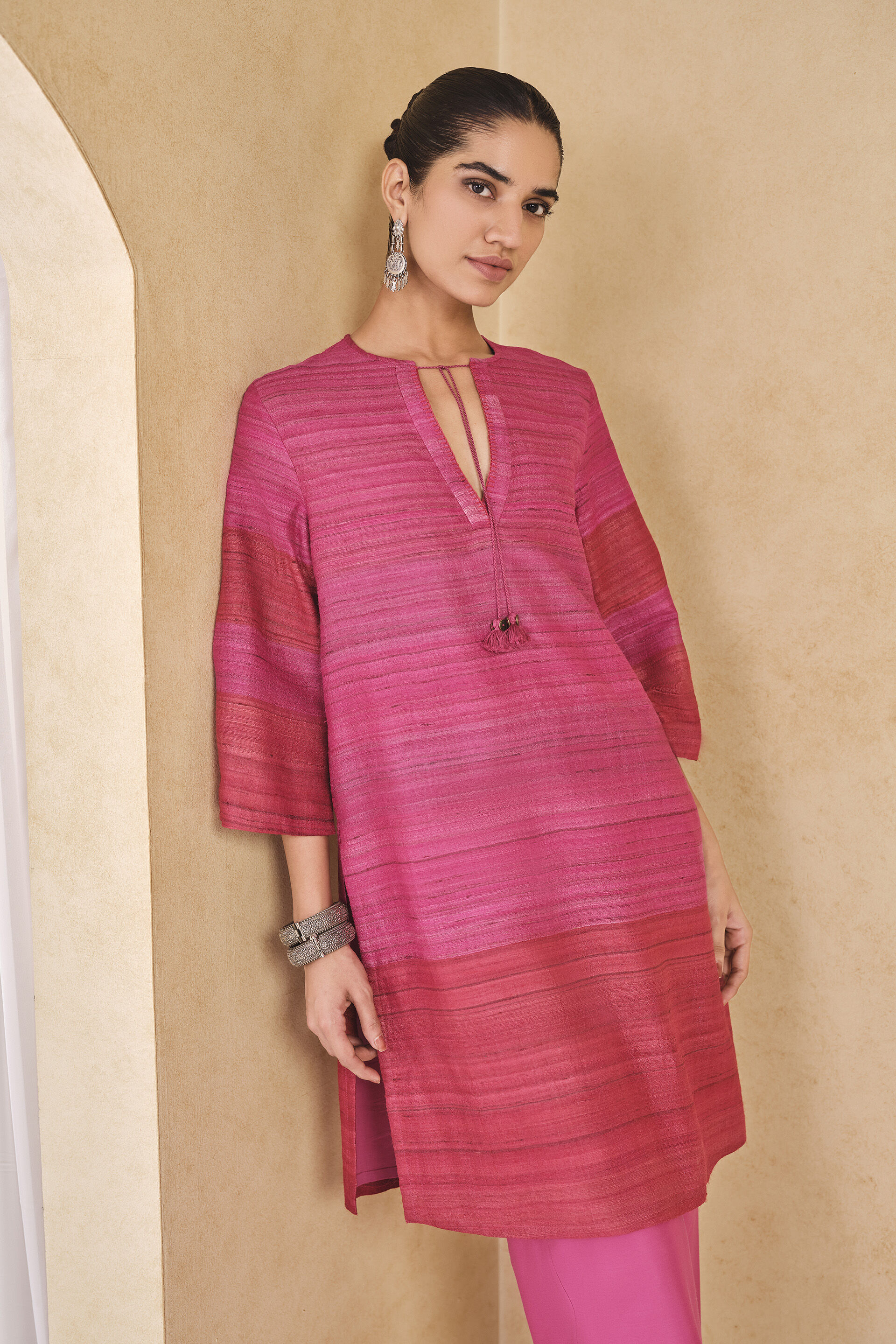 Tesfaye Silk Co-ord - Pink, Pink, image 4